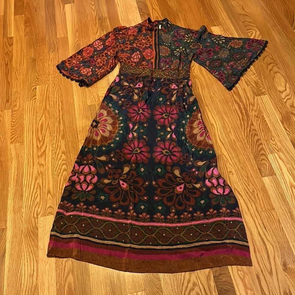 NWT Farm x Anthropologie Mock Neck Dress Size XS - Picture 6 of 17